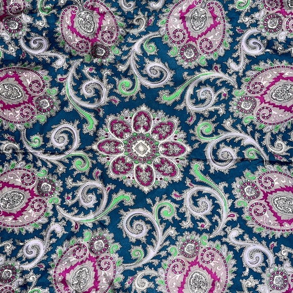 Vintage Silky Floral Scarf - Picture 6 of 8